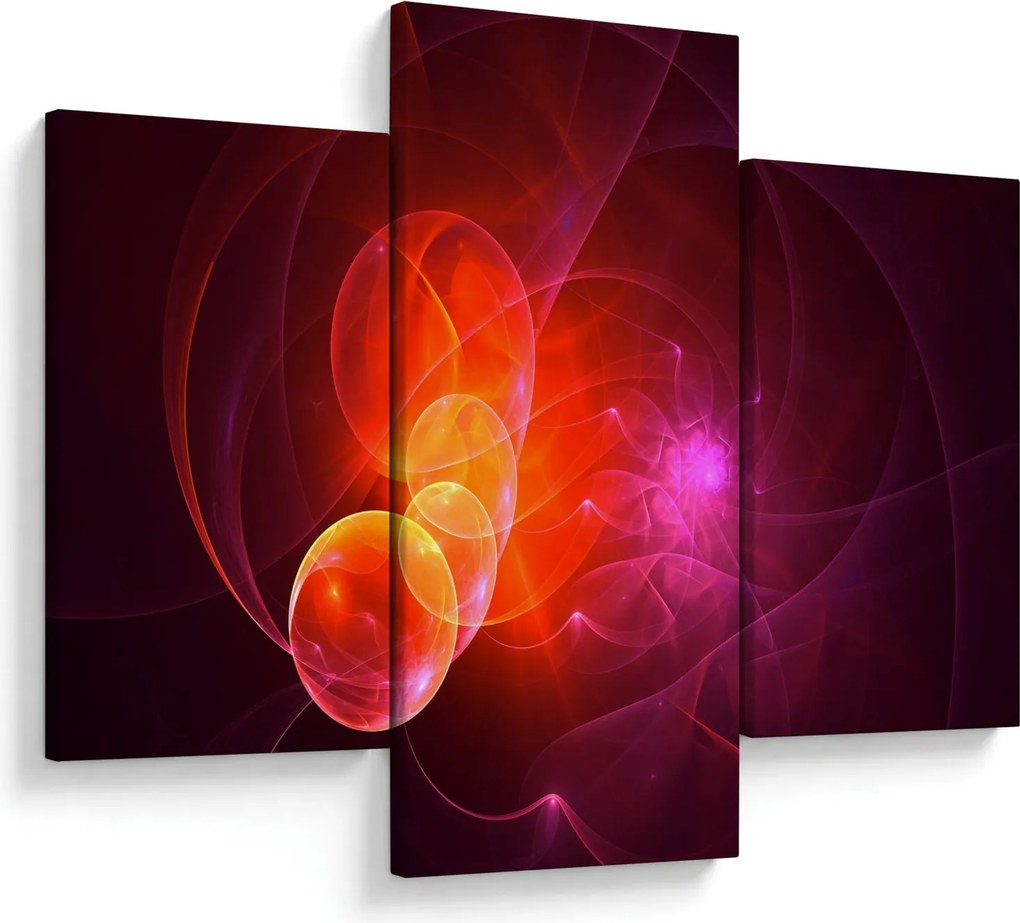Modern rózsaszín absztrakció képe (90x60 cm)