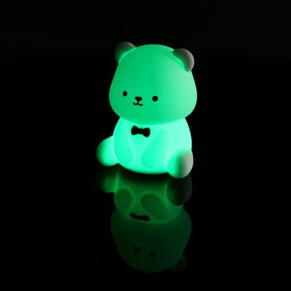 Globo 2870 - TEDDY LED RGBW, fényerőszabályozható, újratölthető gyerek éjjeli lámpa, 1 W LED, 5 V, 1200 mAh, mackó alakú