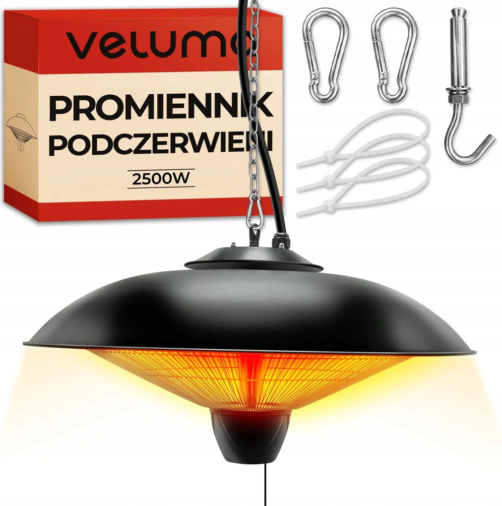 Infravörös sugárzó 2500W Függő Alumínium Terasz Fűtő Erkély