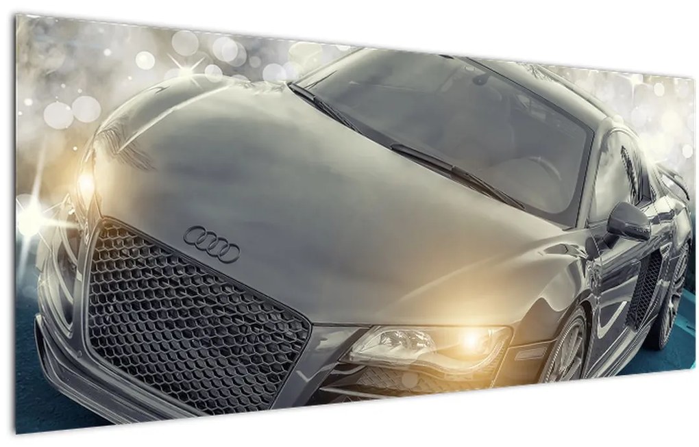 Audi autó képe - szürke (120x50 cm)