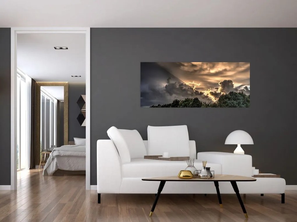 A felhők és az erdő képe (120x50 cm)