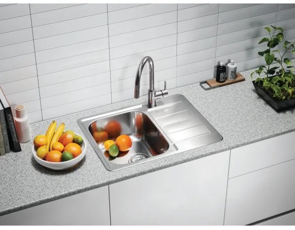 ALVEUS 1144603 - Mosogató LINE 61,5x50 cm matt acél/satin, excenter nélkül