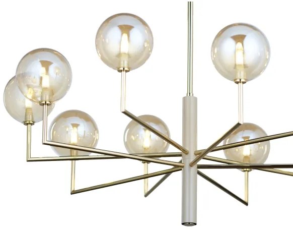 Jupiter 1977 - Csillár rúdon FEME 10xG9/10W/230V arany/bézs