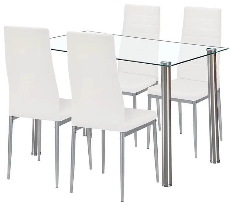 Mateo 4+1 étkező garnitúra fehér-szürke