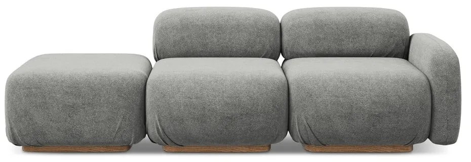 Szürke buklé moduláris heverő (bal oldali) Ailani – Makamii