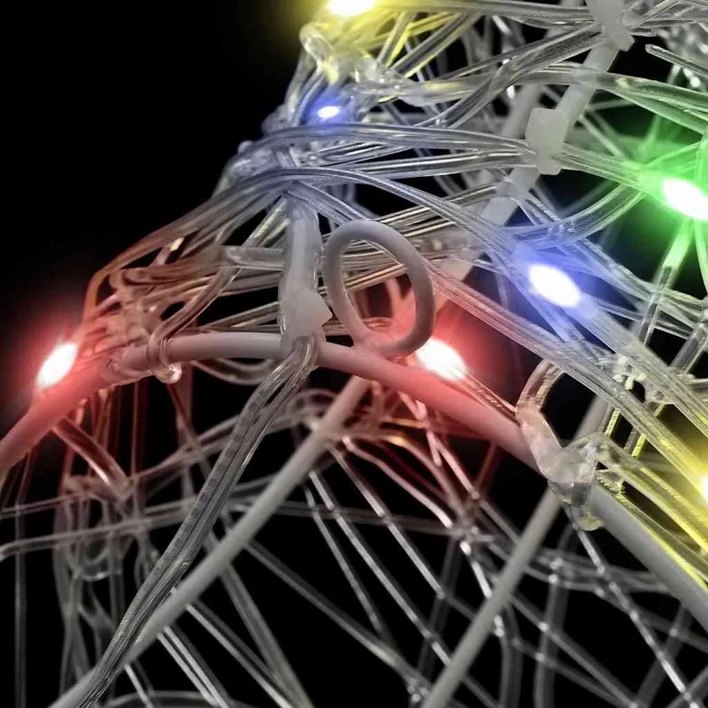 Rénszarvas fej 140 LED-del színes 60 cm Akril