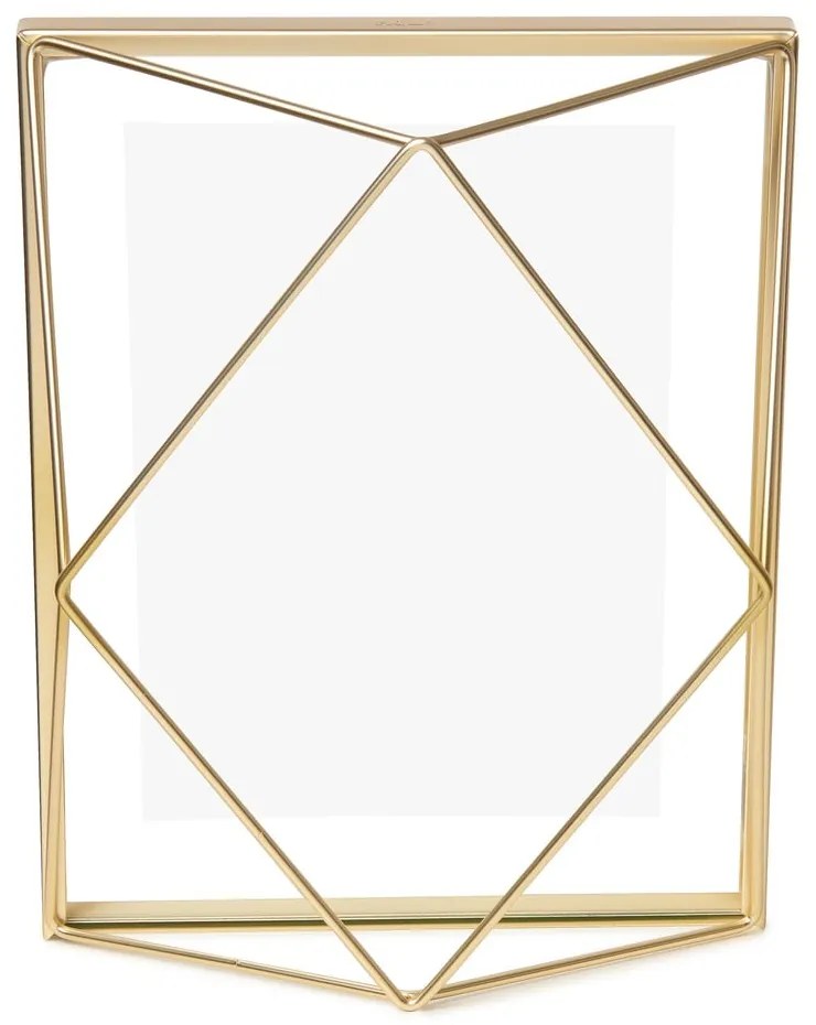 Aranyszínű fém álló-fali képkeret 18x23 cm Prisma – Umbra