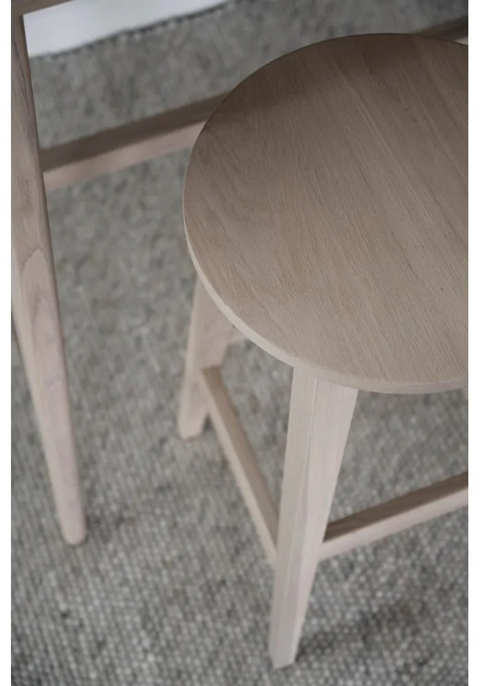 Natúr színű tölgyfa bárszék (ülésmagasság 65 cm) Austin – Rowico