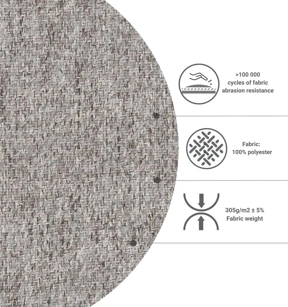 Krémszínű kinyitható sarokkanapé (variálható) Homely Tommy – Miuform