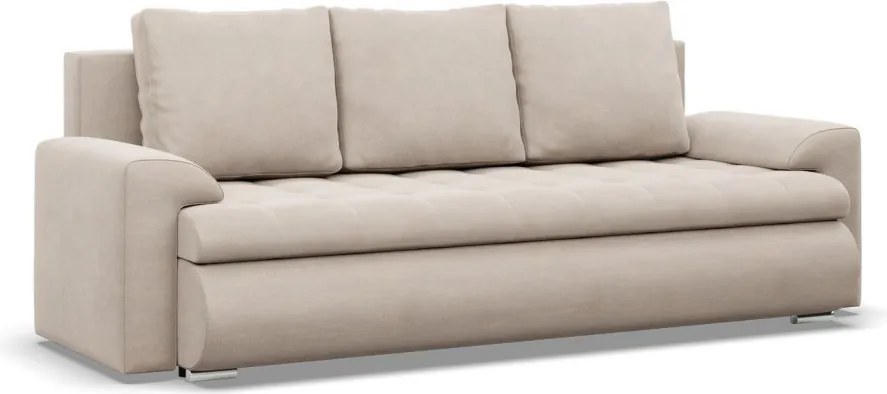 Tokio kanapéágy, bársony, bézs