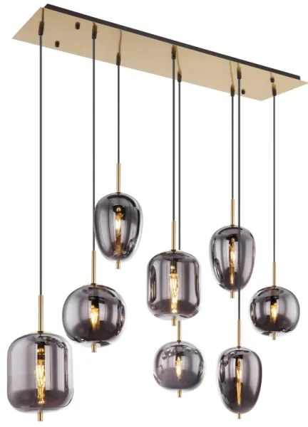 Globo 15345-8MM - Csillár zsinóron BLACKY I 8xE14/40W/230V