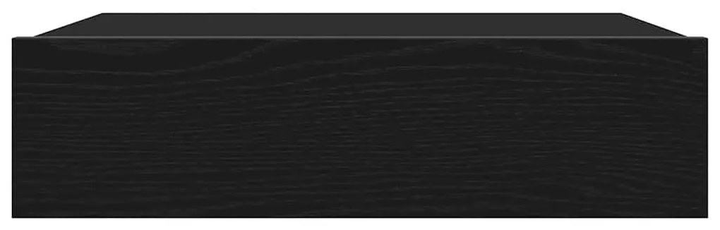 2 db fekete tölgyfa TV-szekrény LED lámpákkal 60 x 35 x 15,5 cm