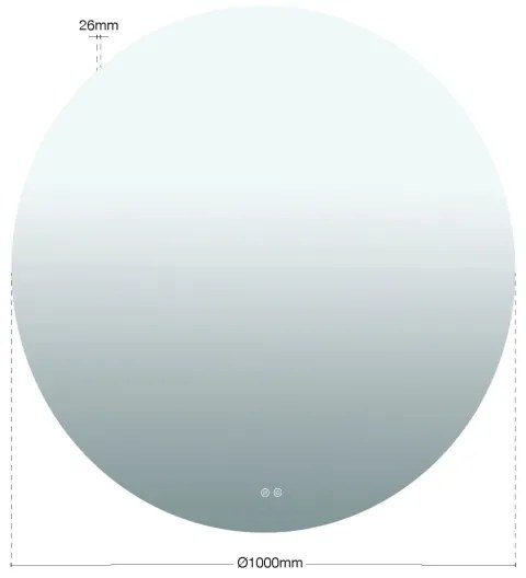 Orion - LED tükör FOCUS LED háttérvilágítással, 30W, 230V, 3000/4200/6000K, átmérő 100 cm, IP44