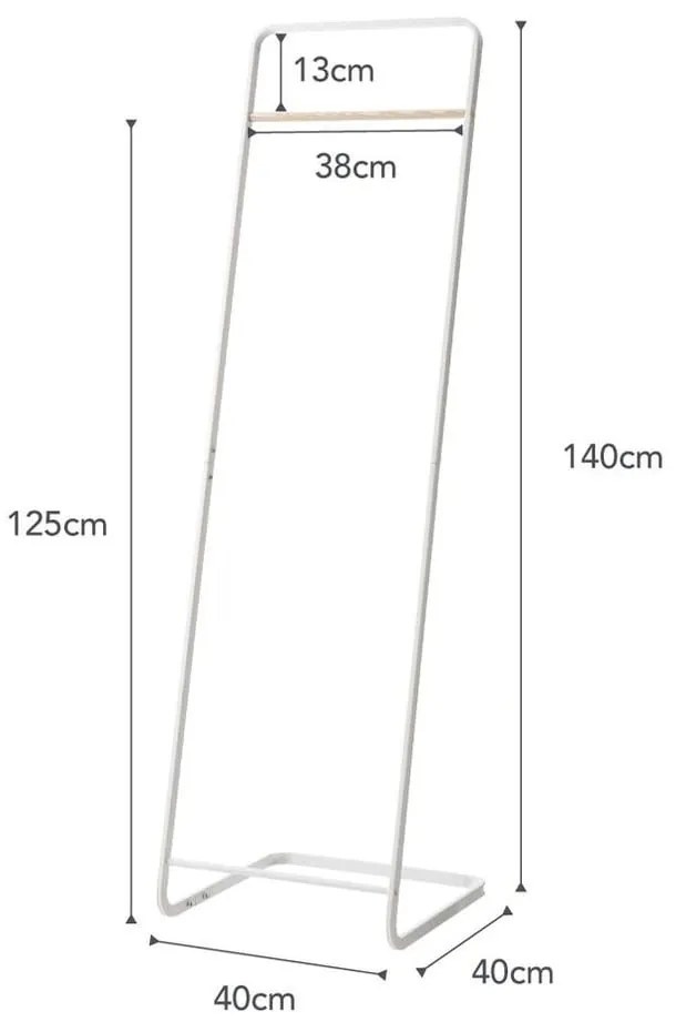 Fehér fém ruhatartó állvány Tower – YAMAZAKI