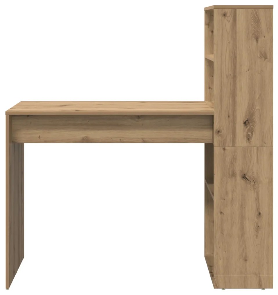tárolós íróasztal Művészi tölgy 113x54x120 cm Mérnöki fa