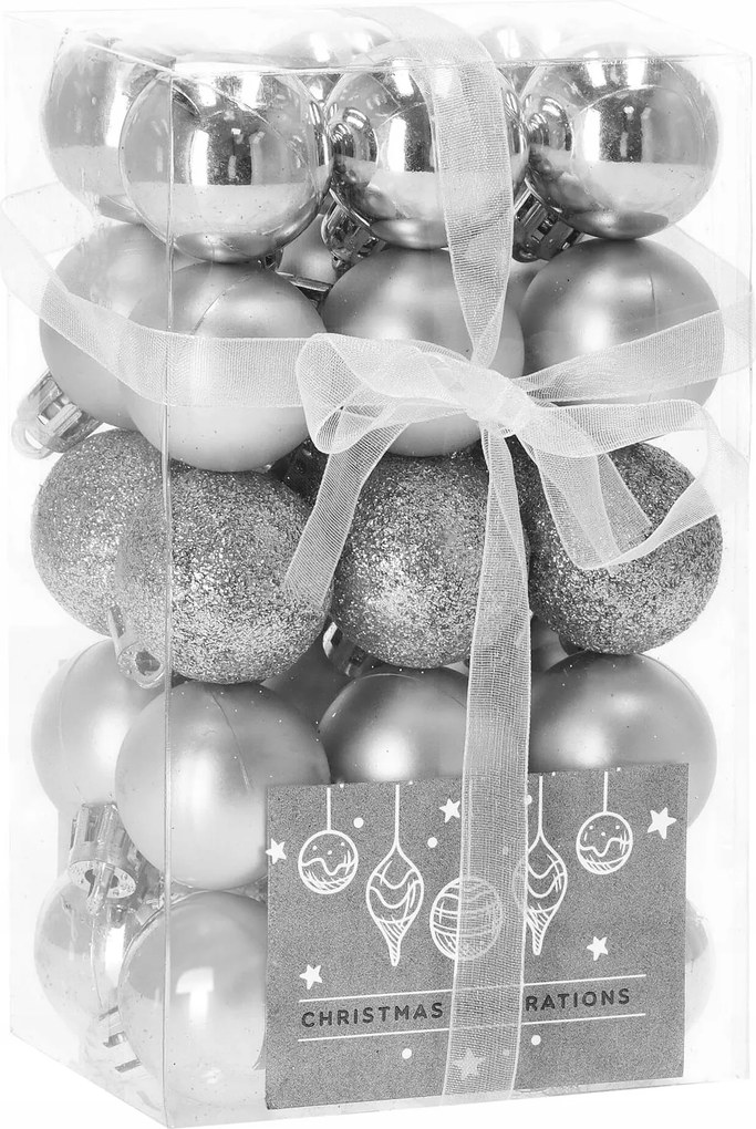 Karácsonyfa Bombák Karácsonyfa Bomba Szett 30 db-os Karácsonyi Törhetetlen Díszek