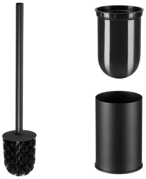 Aqualine - Falra szerelhető WC kefe SAMBA fekete