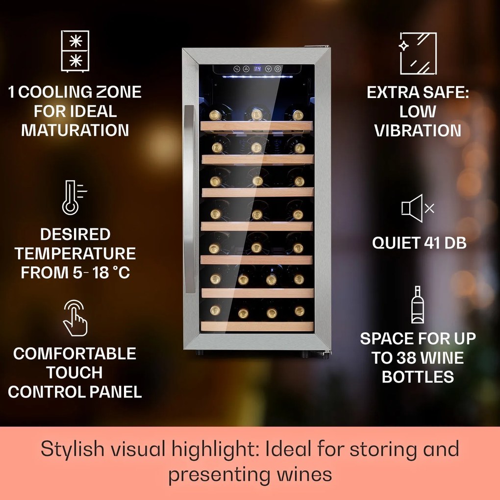 Klarstein Vinamour 38 Uno, borhűtő