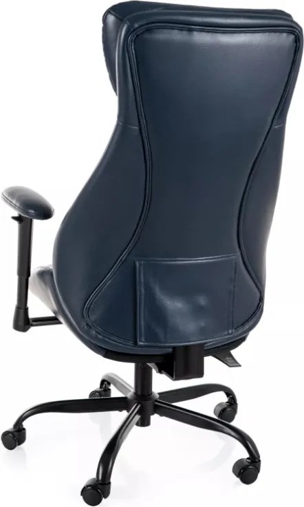 Q-092 eco-bőr forgószék sötétkék