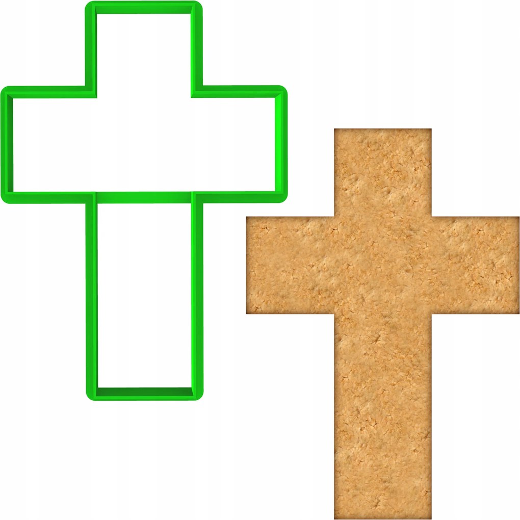 Húsvéti Mézeskalács Forma Húsvéti Áldozás kereszt 12cm