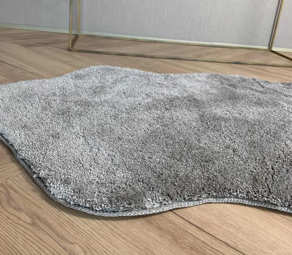 Vajpuha ovális shaggy sebano Szürke (Grey) 80x150