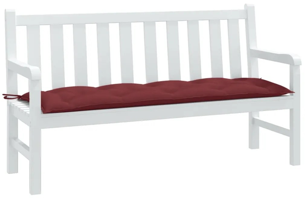 melange bordó szövet kerti padpárna 150 x 50 x 7 cm