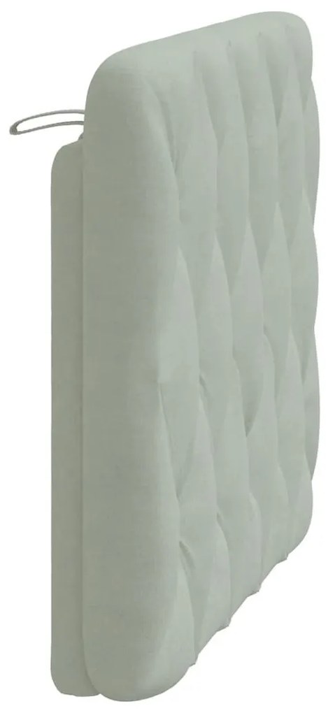 világosszürke bársony fejtámla párna 100 cm