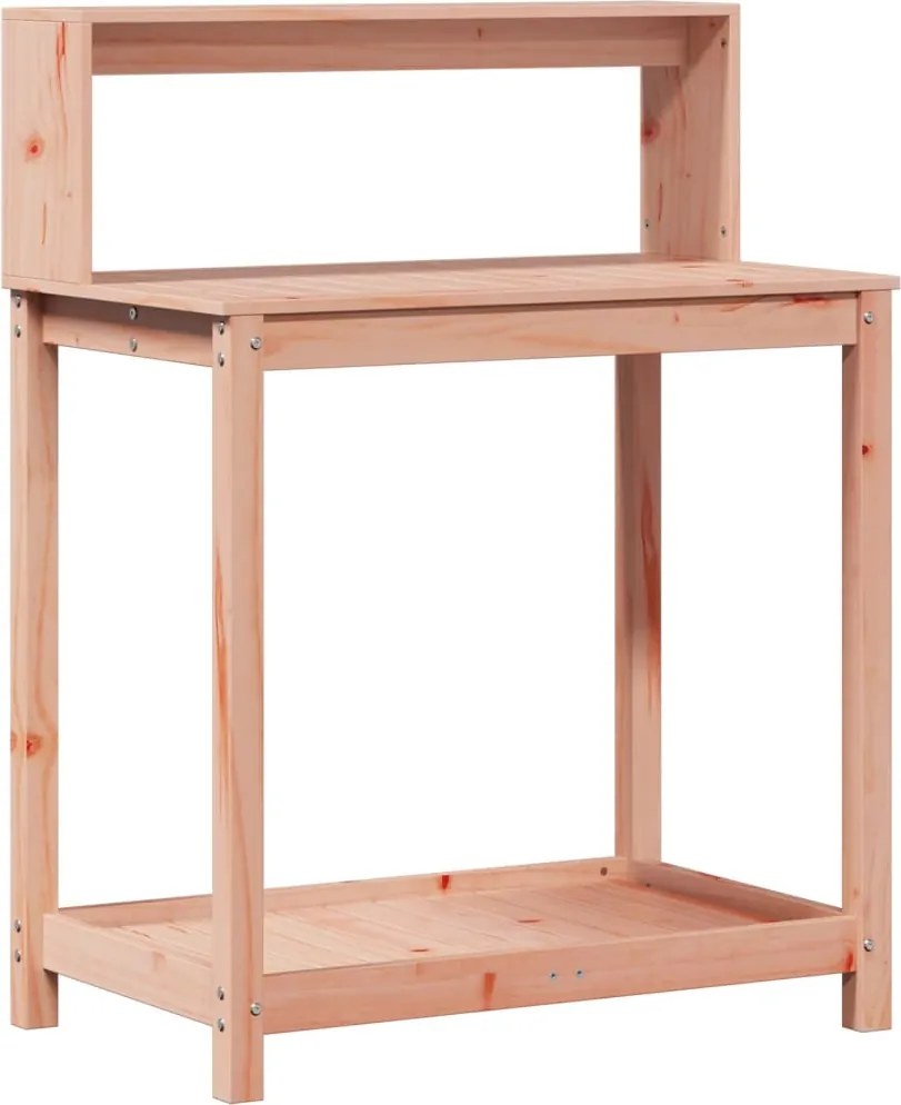 vidaXL tömör duglászfenyő ültetőasztal polccal 82,5 x 50 x 109,5 cm
