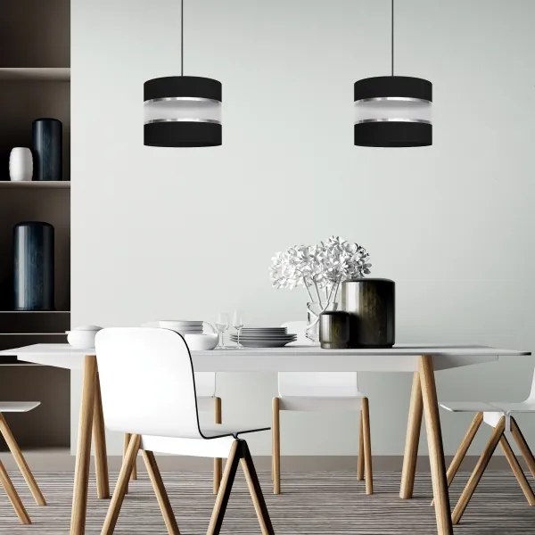 Csillár zsinóron HELEN 1xE27/15W/230V fekete