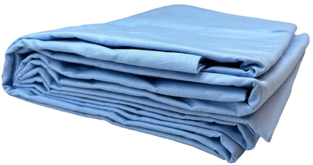 Szilárd pamut lepedő Light Blue Méretek: 140x240 cm