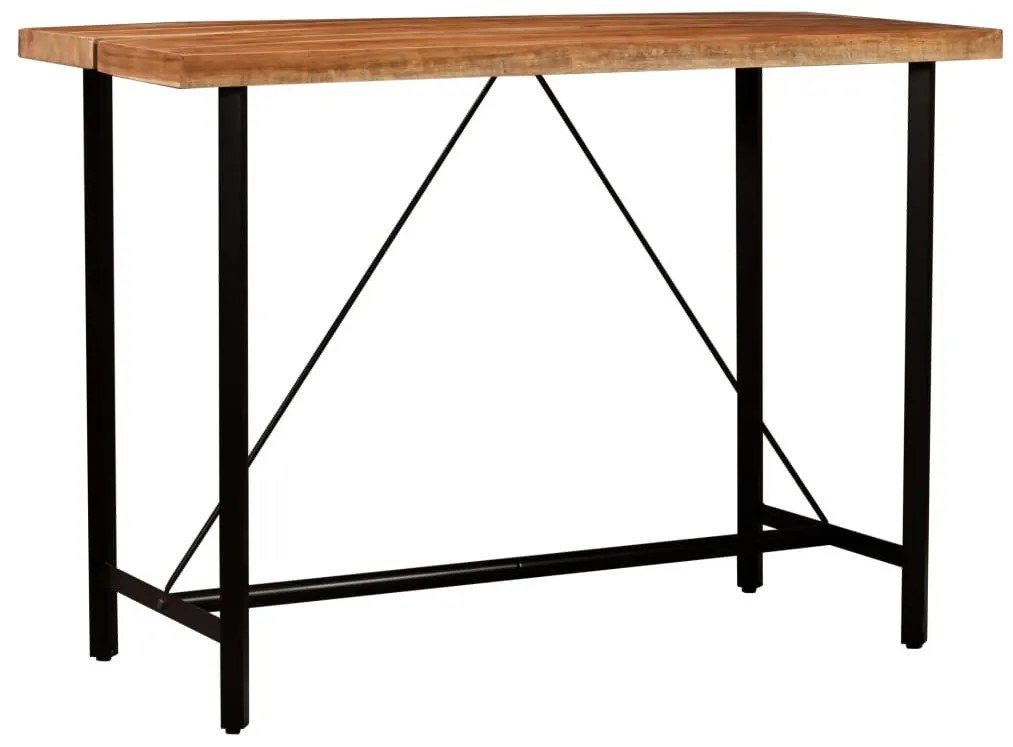 7 részes tömör fa és valódi bőr bárszett