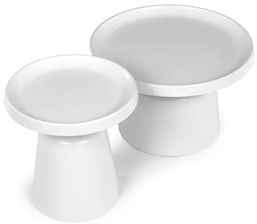 Fehér Fém Dohányzóasztal 69×69 cm. CT-F4114 WT