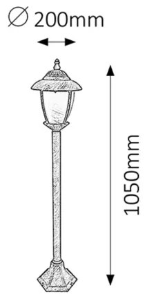 Rabalux 8480 - Kültéri lámpa MADRID 1xE27/60W/230V