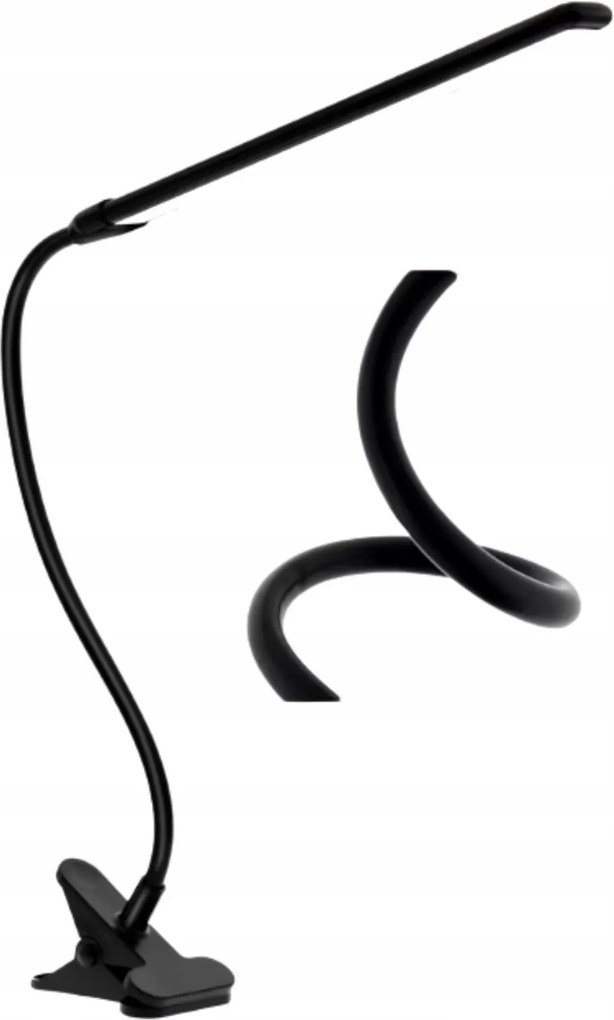 LED-es asztali lámpa asztali csiptetővel Usb kábel Hajlékony alumínium