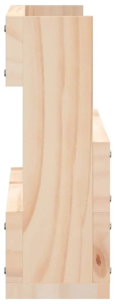 2 db tömör fenyőfa fali cipőtartó 59 x 9 x 23 cm