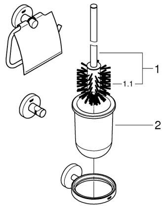 GROHE 41204DC0 - START 3 az 1-ben WC-kiegészítő készlet, nemesacél