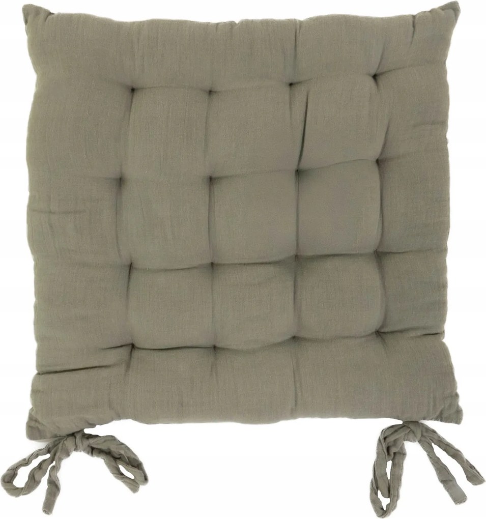 Székpárna Bézs Kötött Pamut 40X40X4 CM