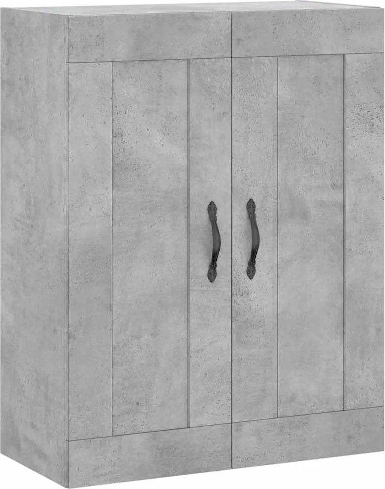 vidaXL betonszürke szerelt fa fali szekrény 69,5 x 34 x 90 cm