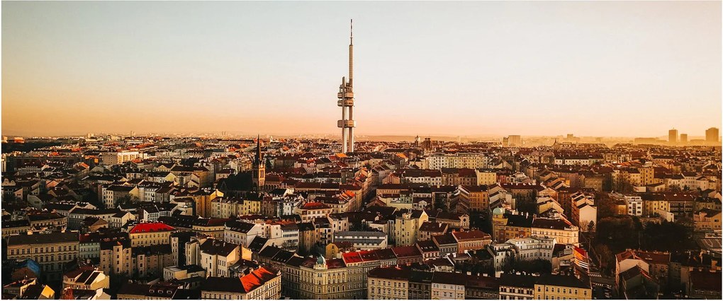 Naplemente Zizkov felett (120x50 cm)