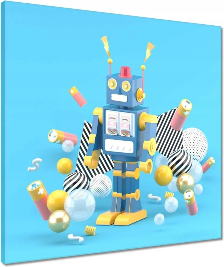 Vászonkép 50x50 Kék robot