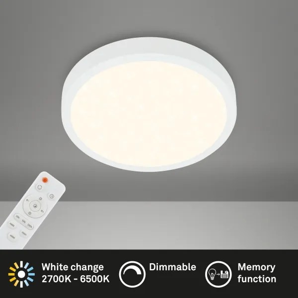 Briloner 3701-016 - LED Dimmelhető mennyezeti lámpa RUNA LED/18W/230V fehér + távirányító