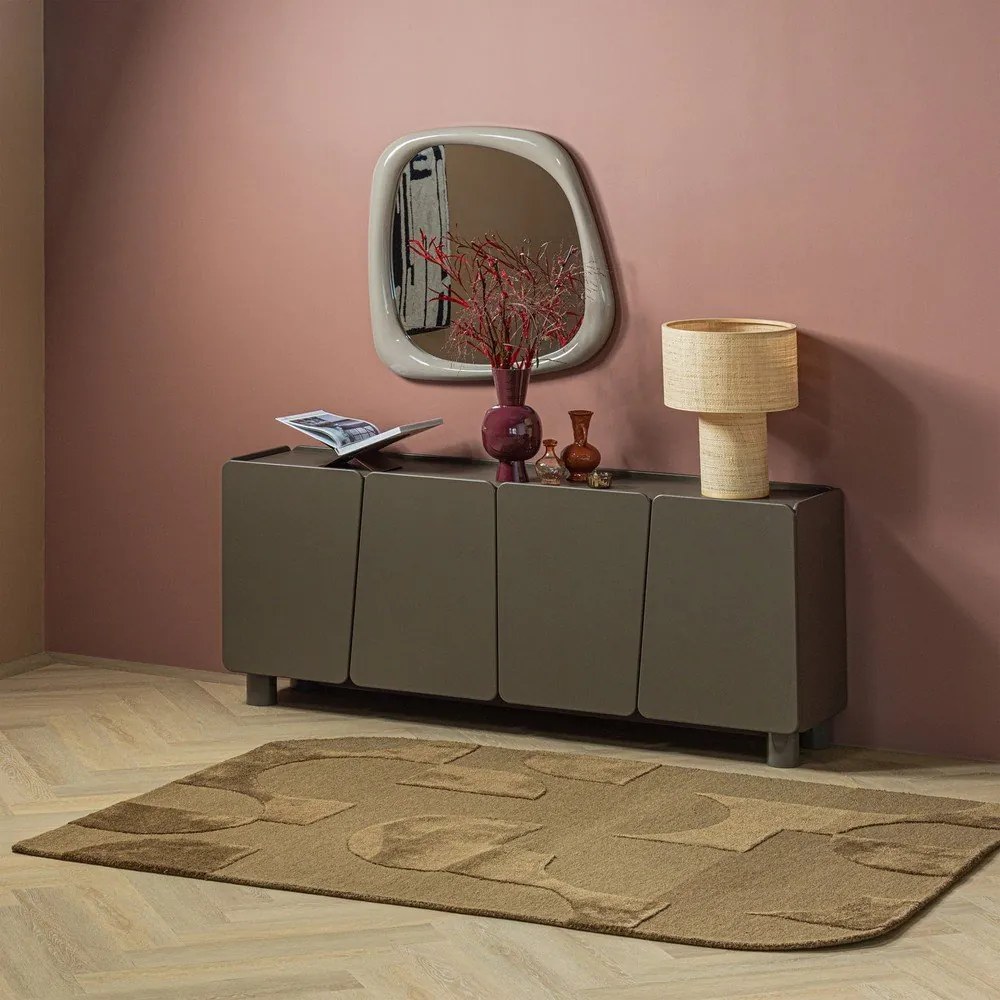 Barna gyapjúkeverék szőnyeg 170x240 cm Livo – WOOOD