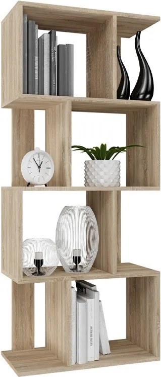 Fiesta 4P nyitott álló polc, tároló, sonoma