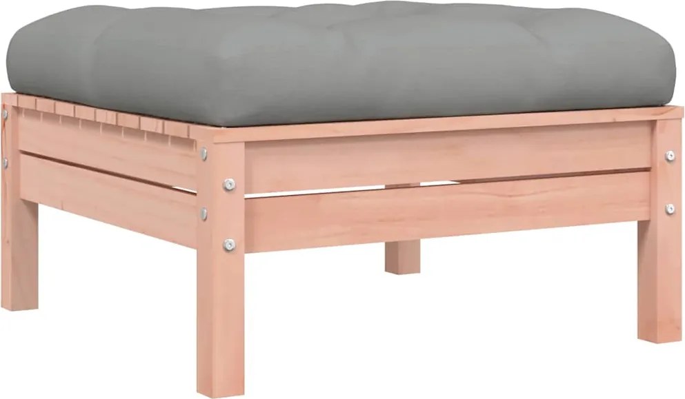 vidaXL tömör duglászfenyő kerti lábzsámoly párnákkal