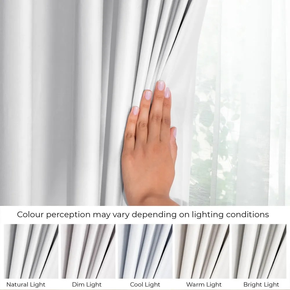 Fehér bársony dimout (részleges sötétítő) függöny 140x270 cm Pleat – Restilo