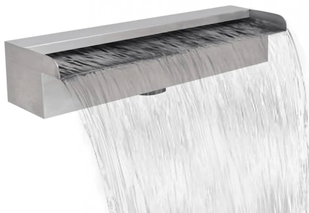Négyszögletes rozsdamentes acél medence szökőkút 45 cm