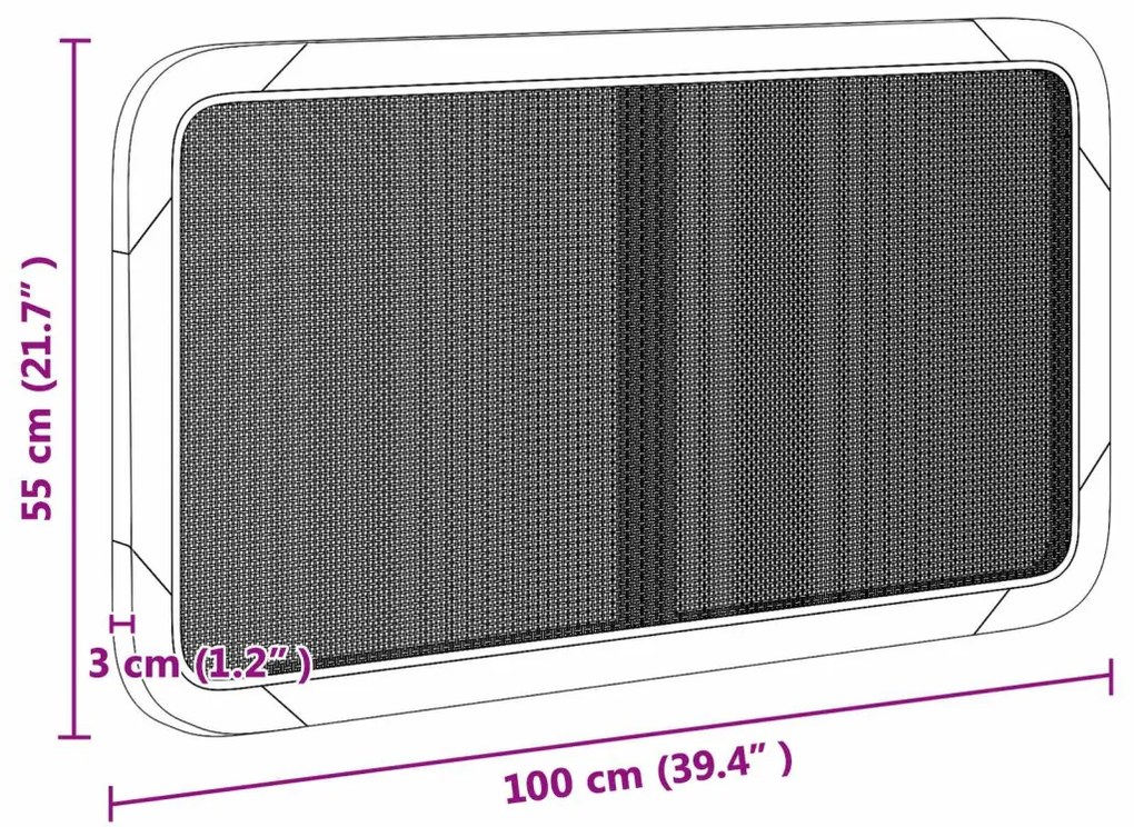 Fejtámla fejtámlával Természetes 100 x 55 x 3 cm Rattan