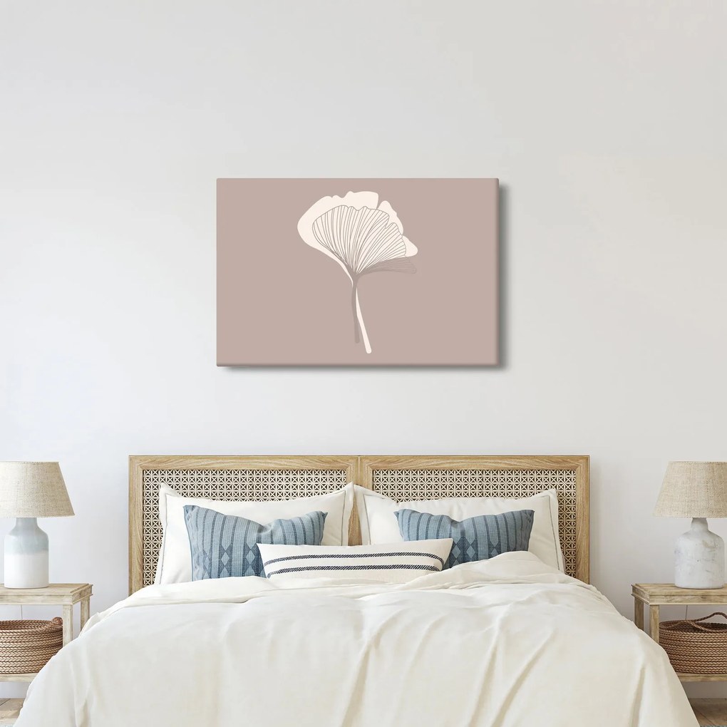 Kép - Bézs színű levelek N⁰3 (90x60 cm)