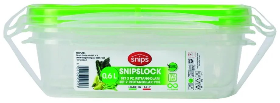 2 db ételtartó doboz, 0,6 l - Snips