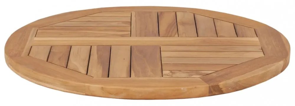 kerek tömör tíkfa asztallap 2,5 cm 60 cm